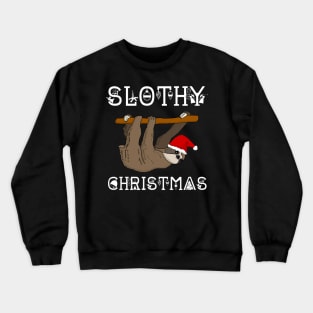 Santa Sloth Slothy Christmas Funny Gift Crewneck Sweatshirt